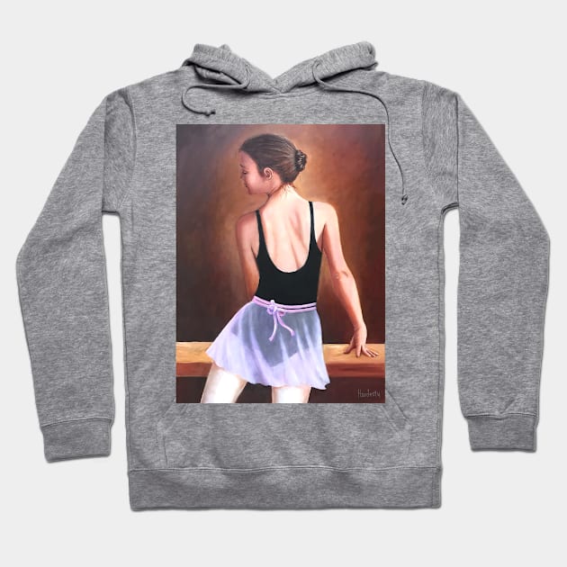 Dancer woman girl at exercise bar Hoodie by Fantasyart123